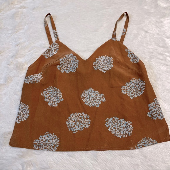 No. 6 Tops - No. 6 100% silk tank with floral pattern size small